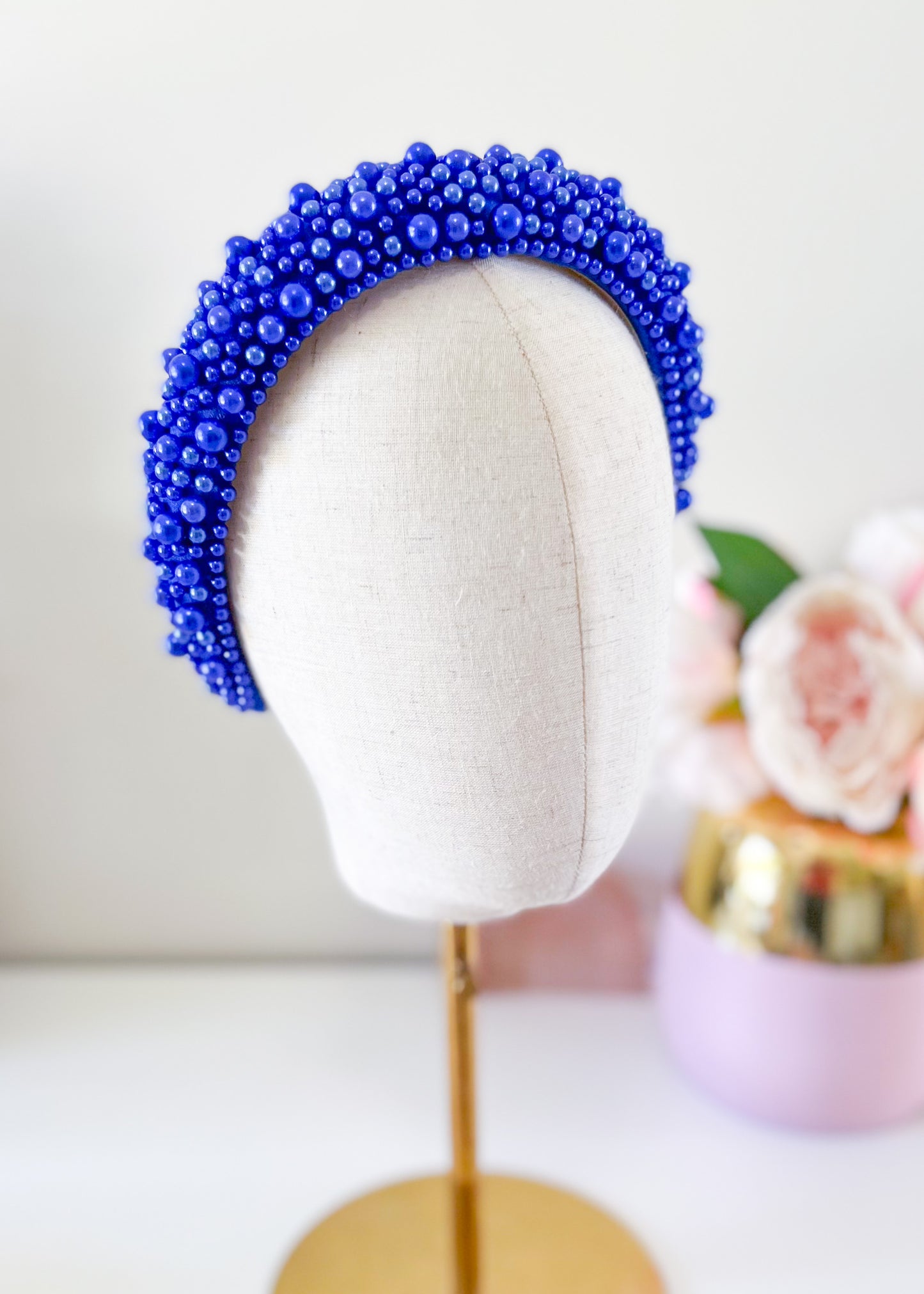 "Kirraly" Blue Beaded Headband