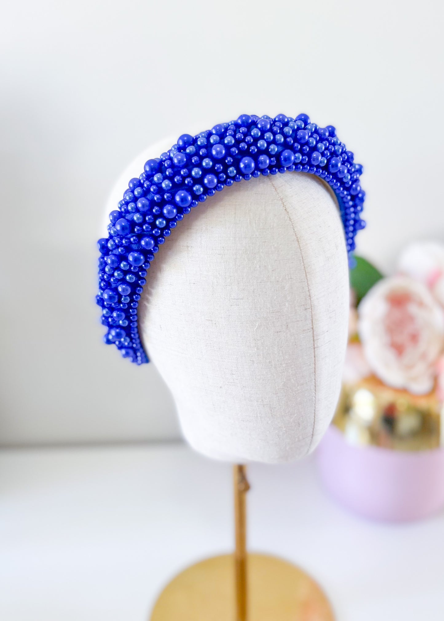 "Kirraly" Blue Beaded Headband