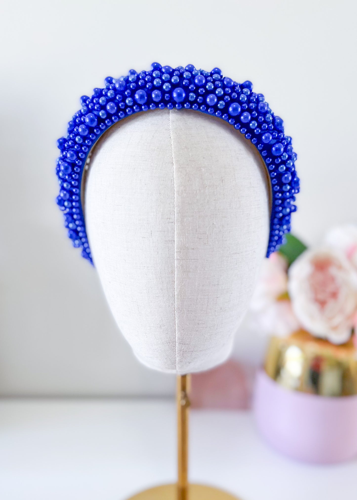 "Kirraly" Blue Beaded Headband