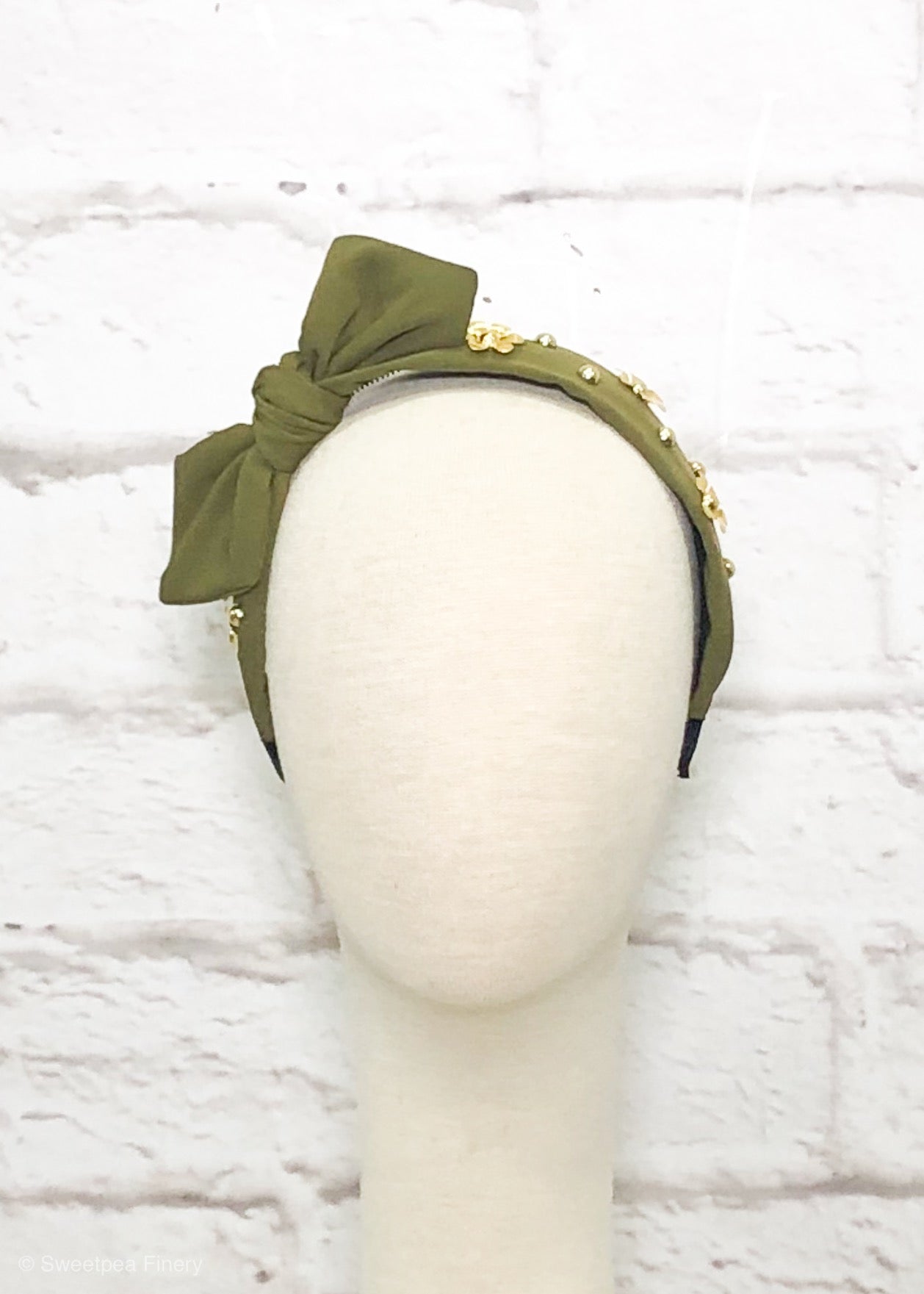 "Bridgette" Headband - Olive Green