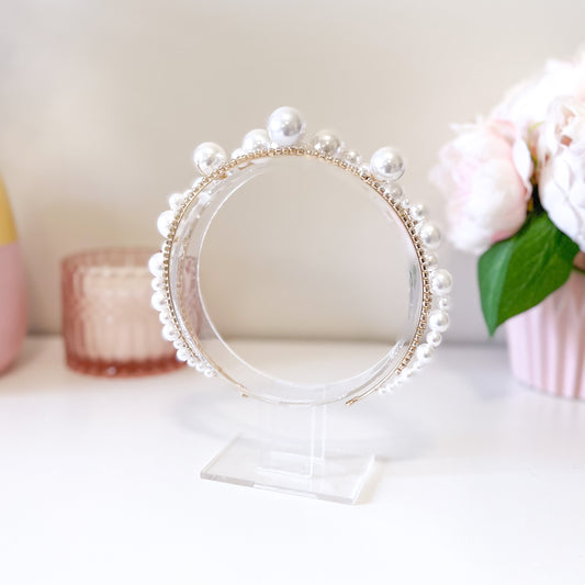 "Imogen" Pearl & Diamante Headband - Choose Colour
