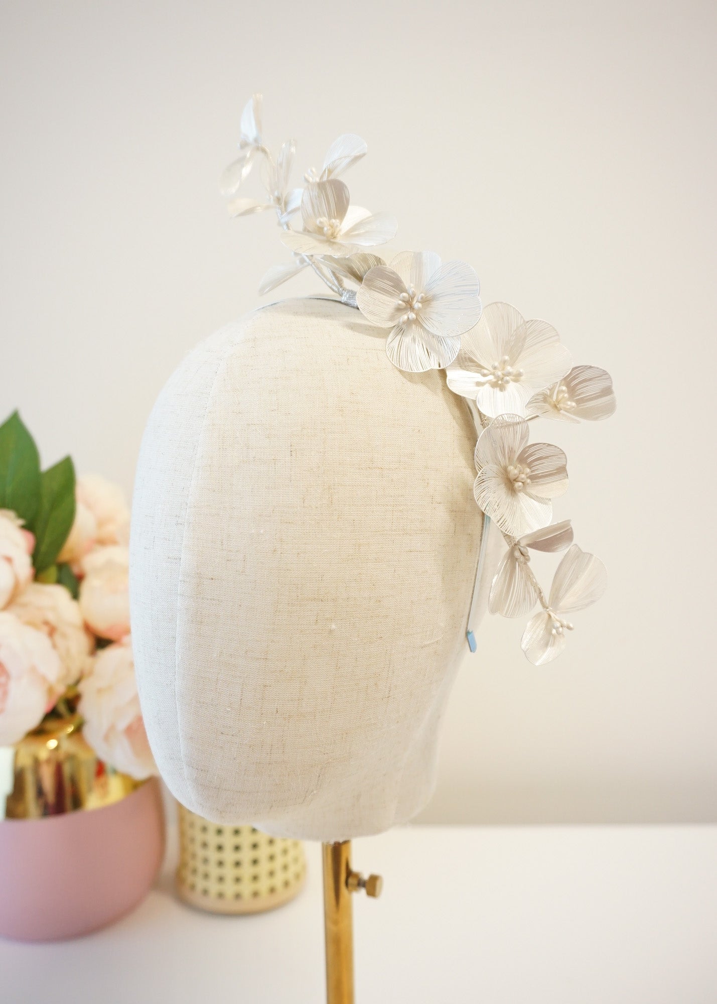 "Jasmine" Side Crown - Silver