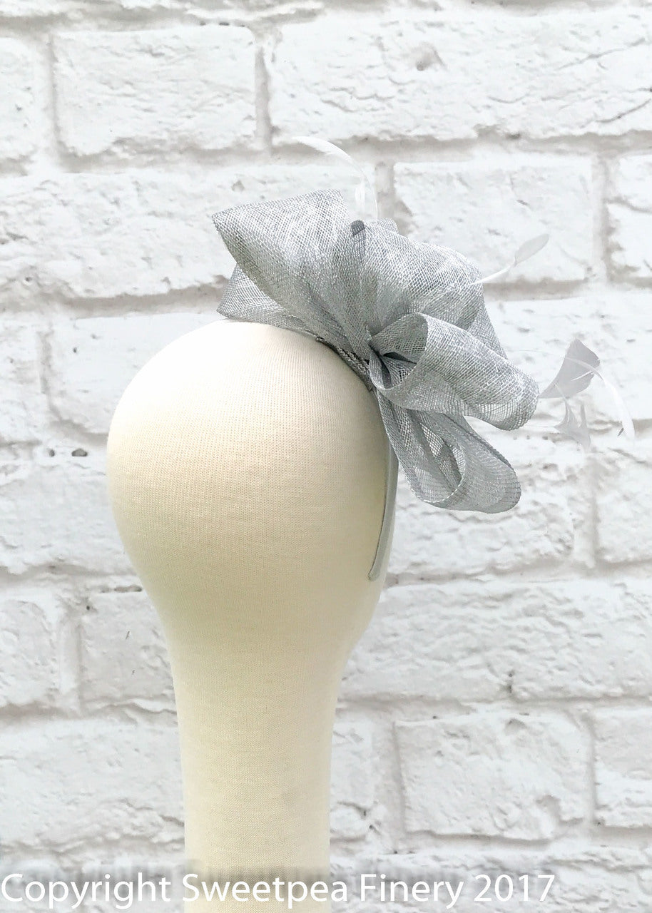 "Felicity" Silver Fascinator