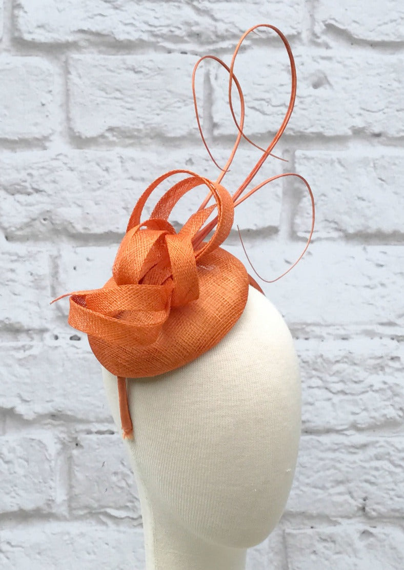 "Ellie" Fascinator Orange