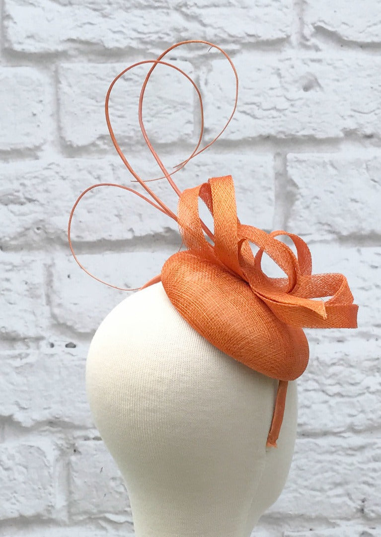 "Ellie" Fascinator Orange