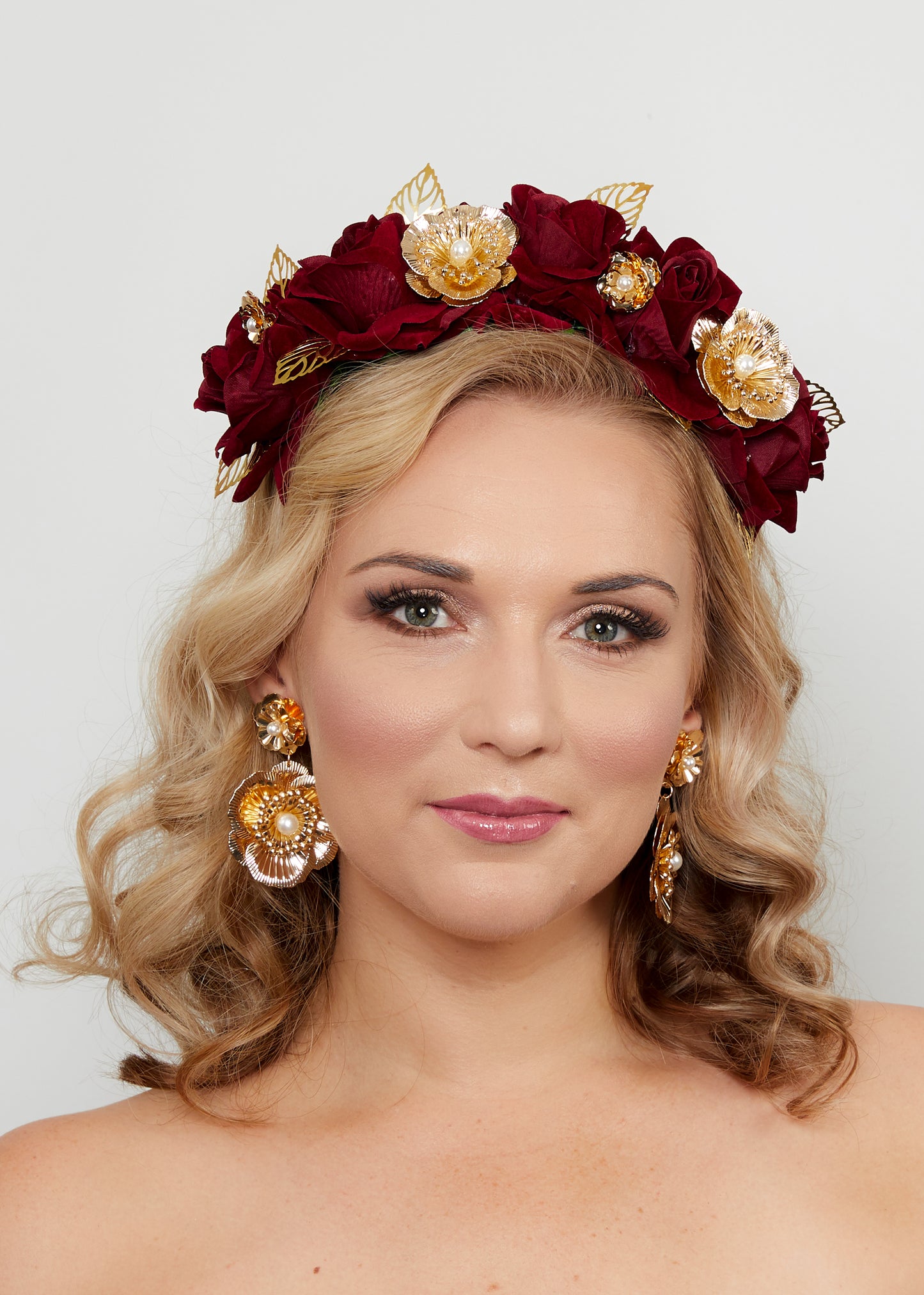 "Chiara" Crown - Burgandy