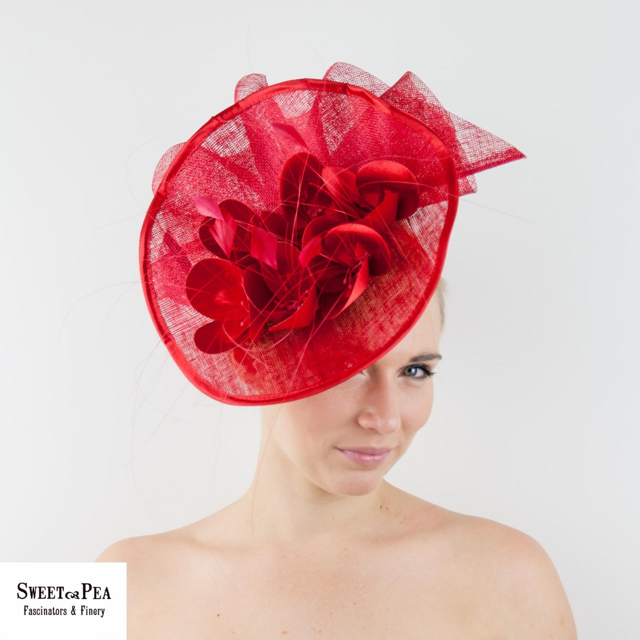 "Lipsy" Red Fascinator