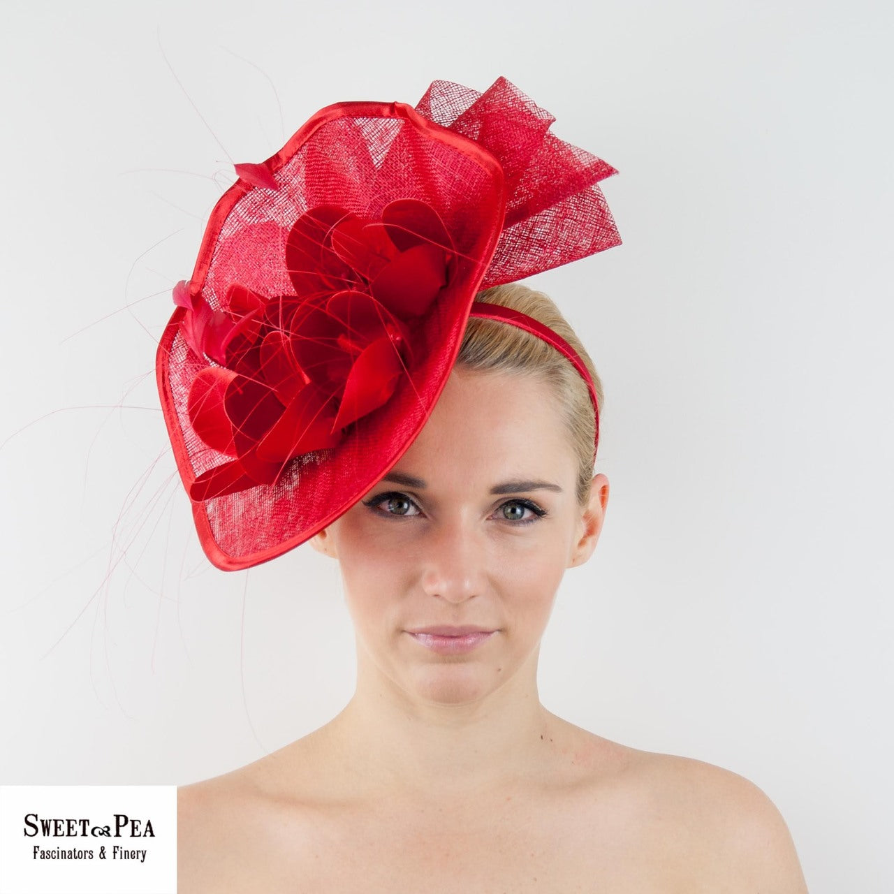 "Lipsy" Red Fascinator