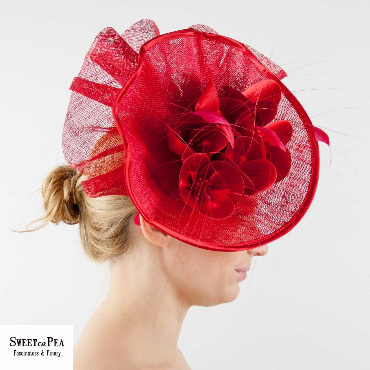 "Lipsy" Red Fascinator