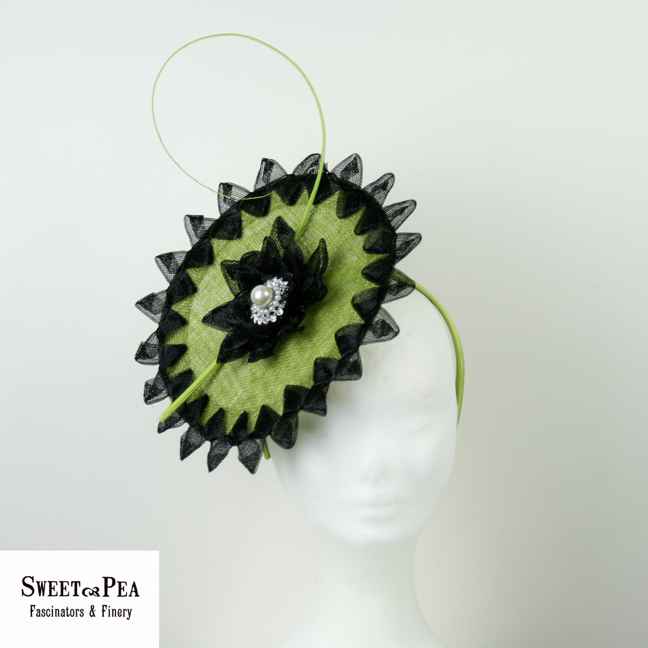 "Jess" Fascinator - Green Fascinator ONE ONLY