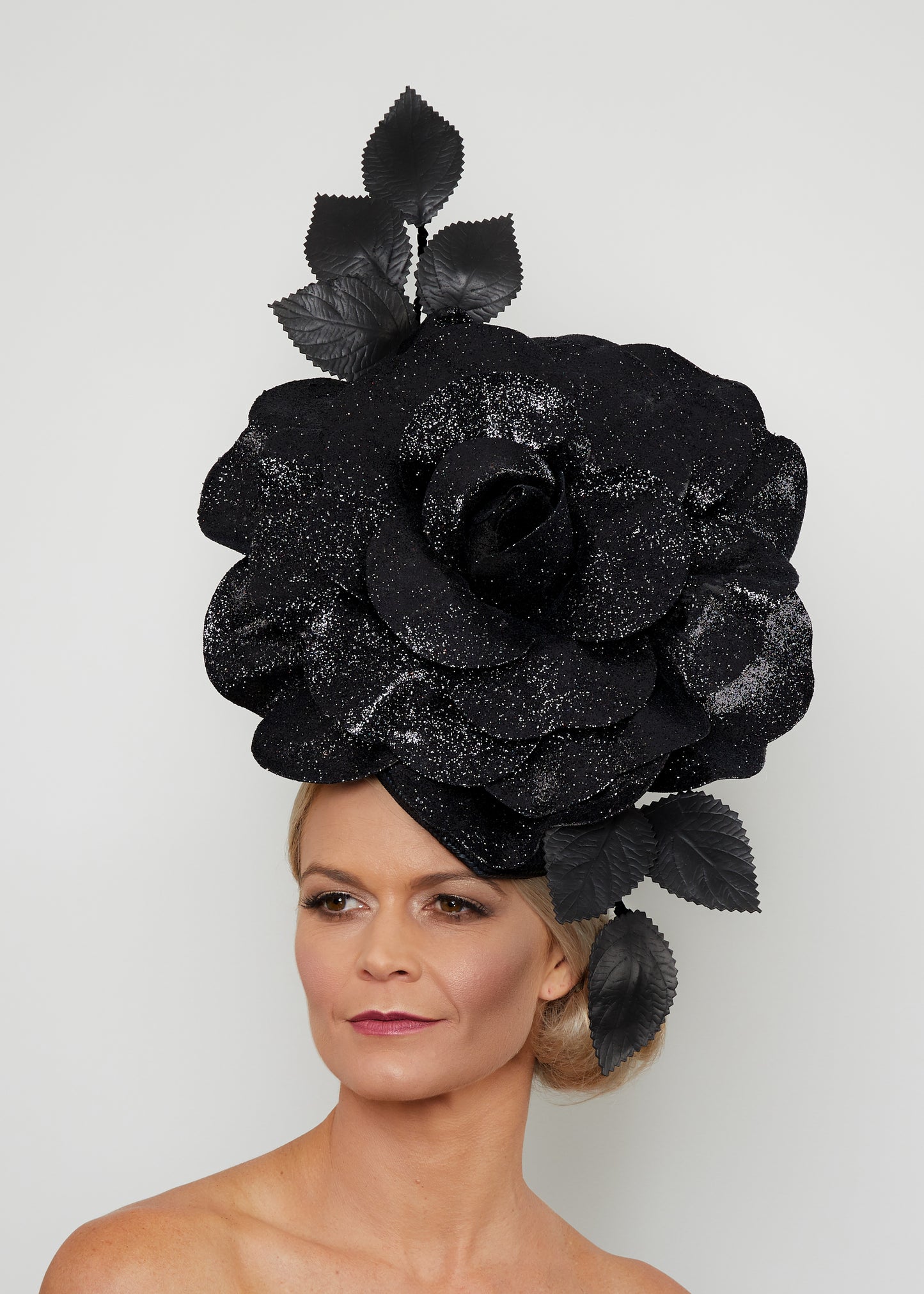 "Juno" Statement Headpiece - Black