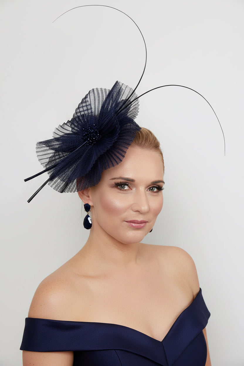 "Frankie" - Navy Fascinator