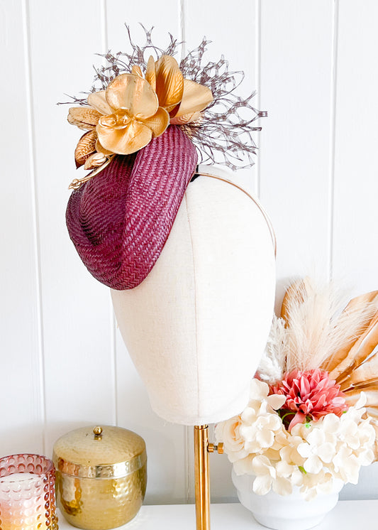 "Yasmina" Espresso Brown & Gold