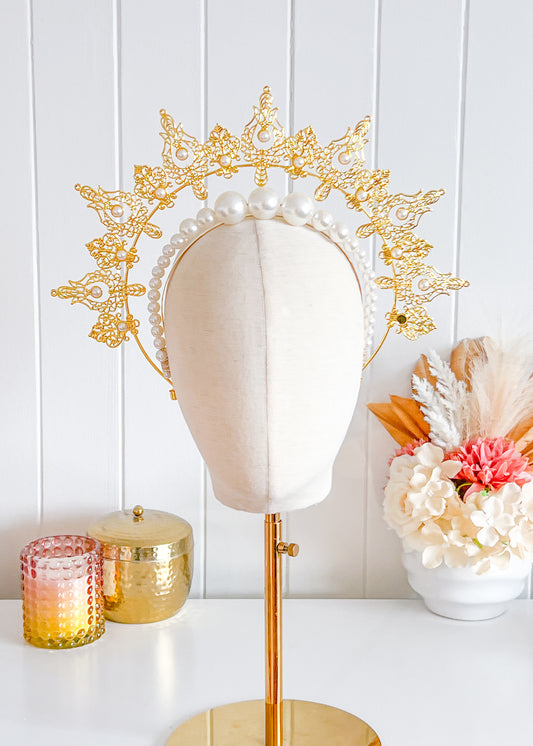“Sloan" Gold & Pearl Halo