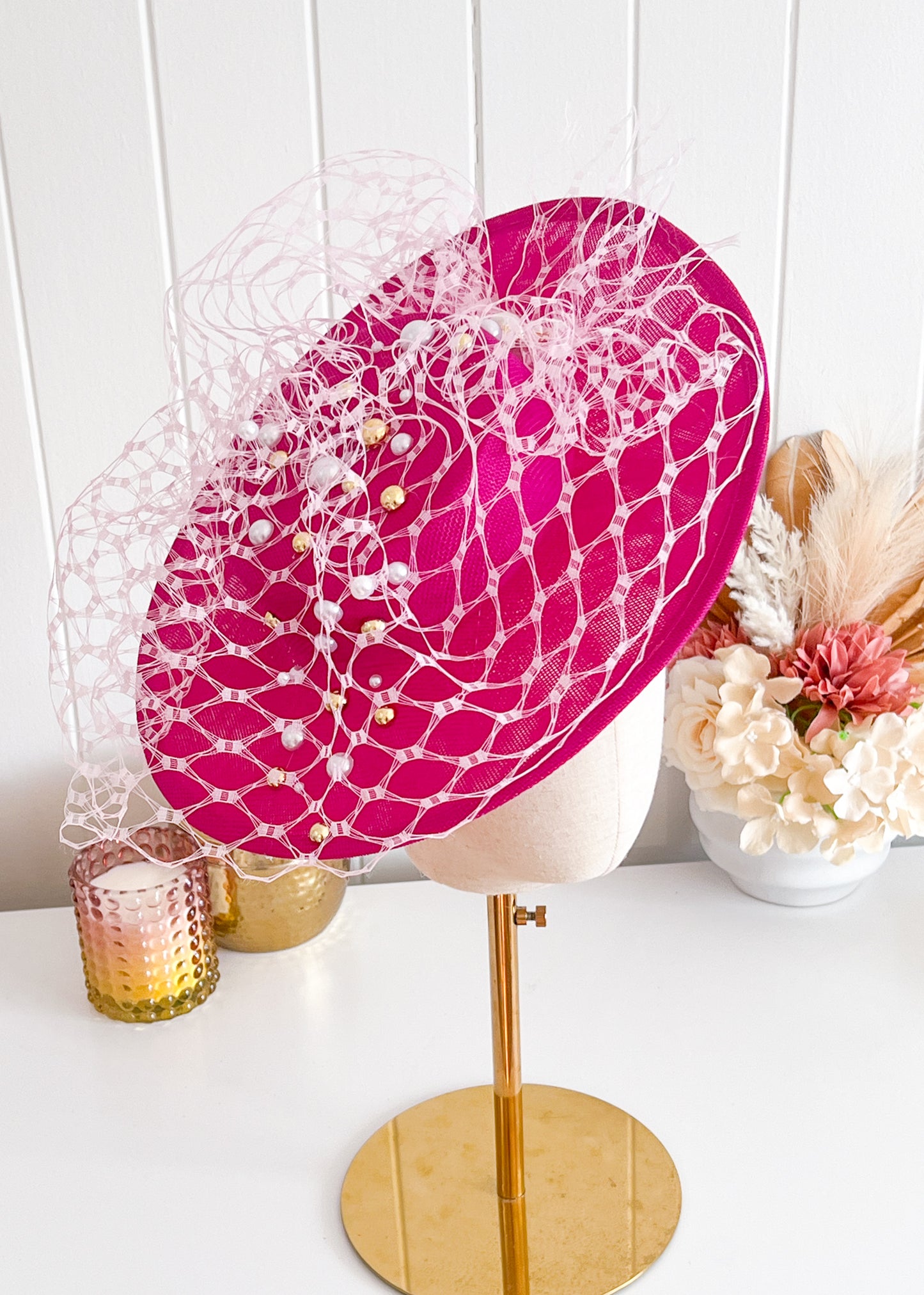 "Jacinta" Pink Boater