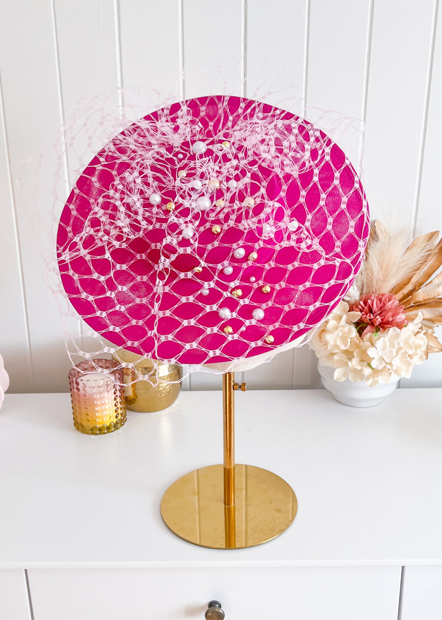 "Jacinta" Pink Boater