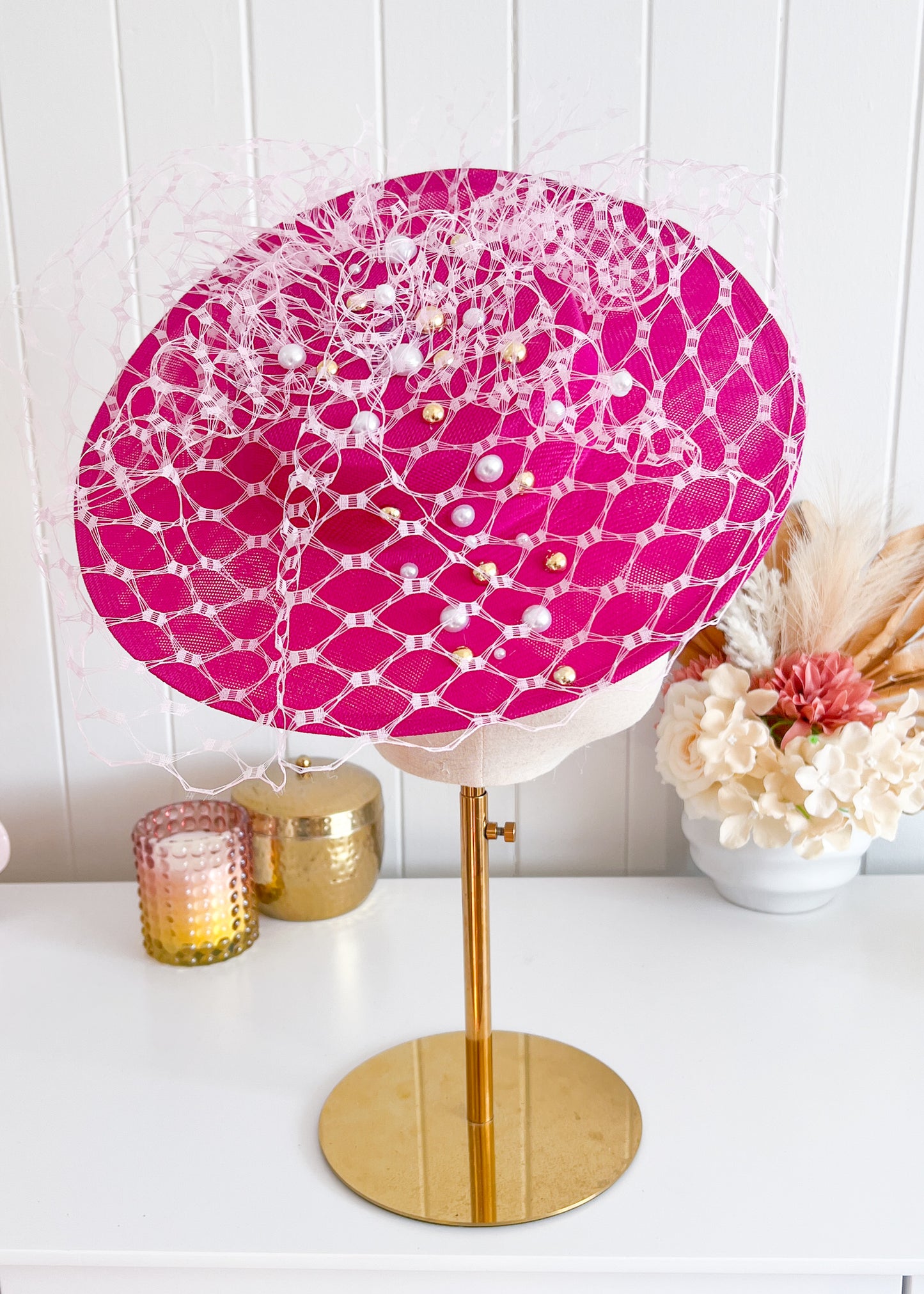 "Jacinta" Pink Boater