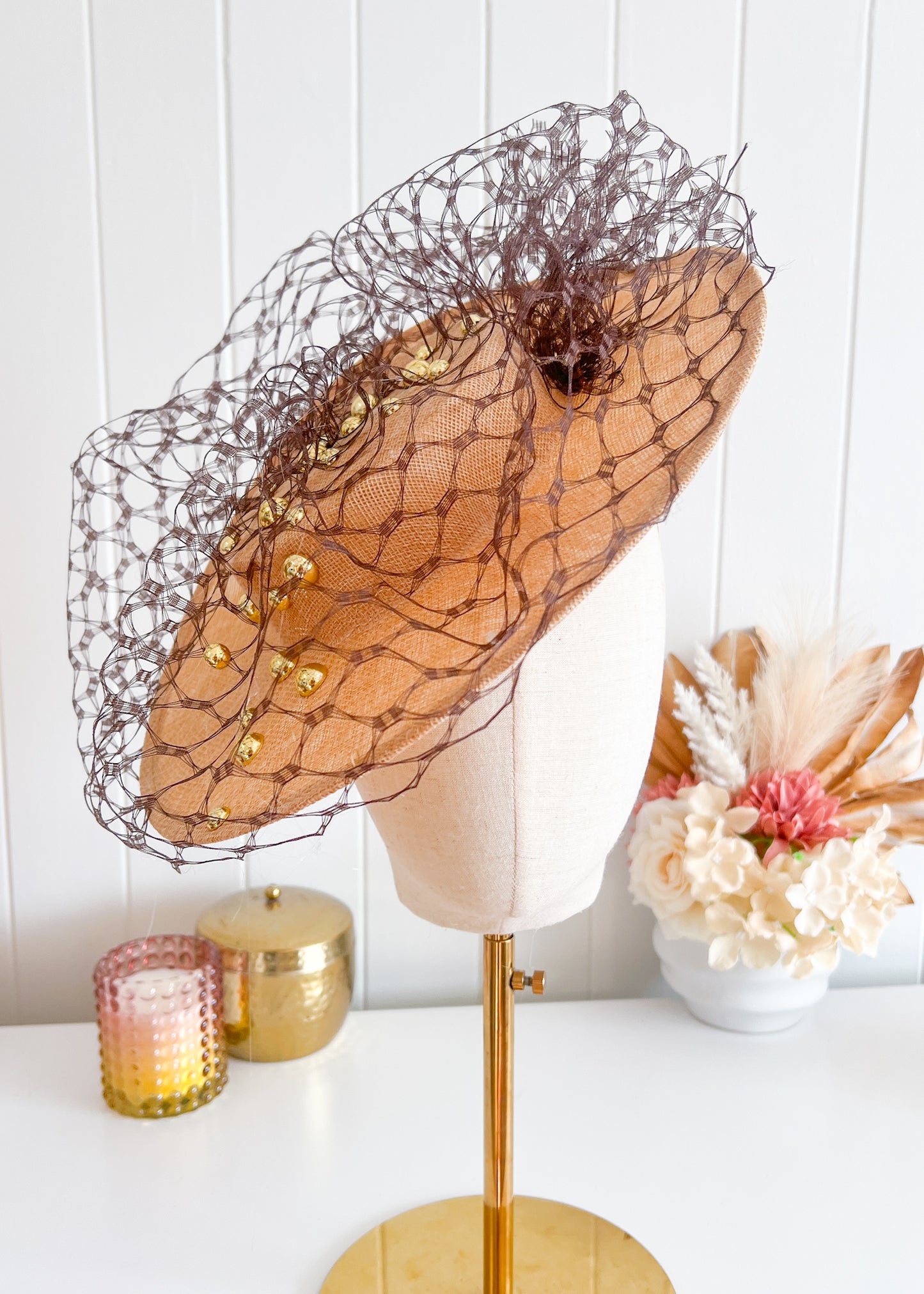 "Jacinta" Brown Boater