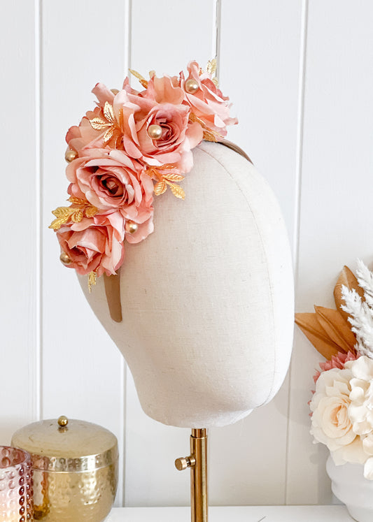 "Lucia" Crown - Dusty Pink