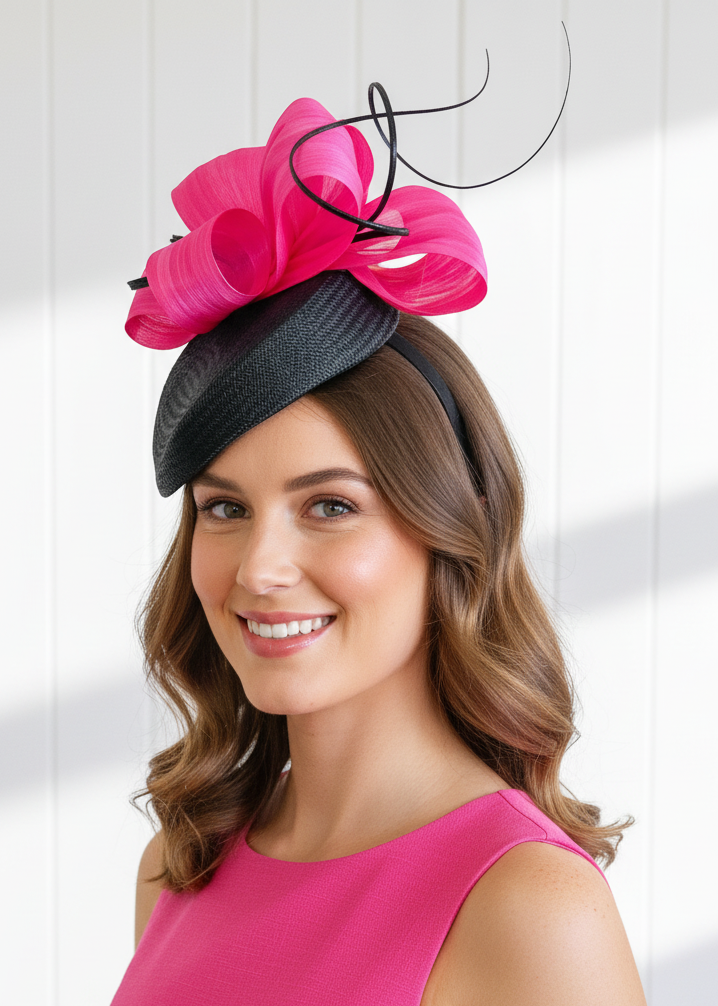 "Viv" Hot Pink & Black