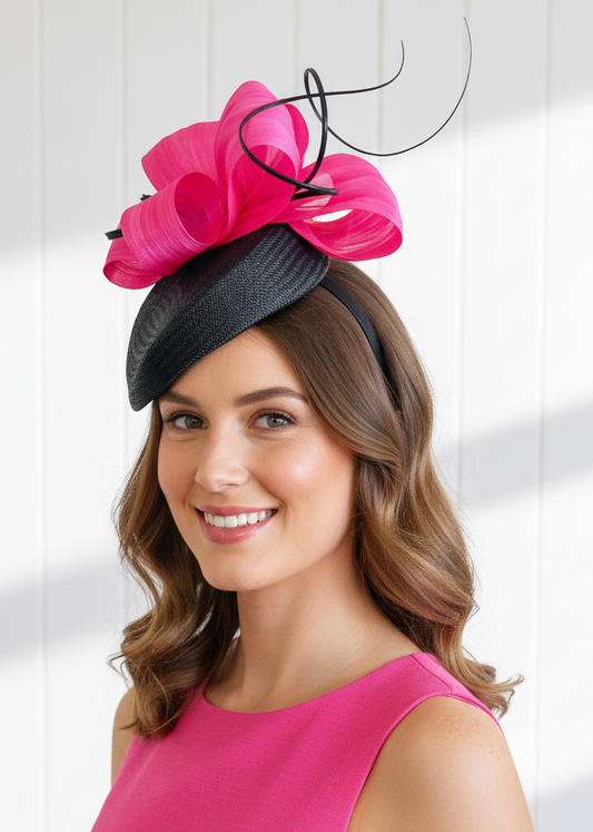 "Viv" Hot Pink & Black
