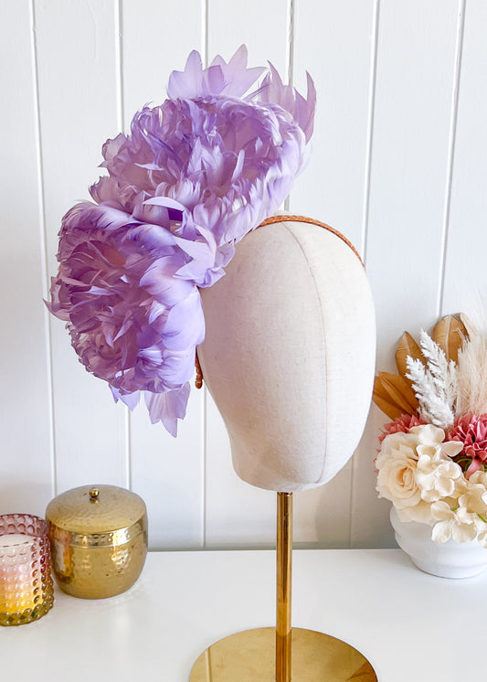 "Nerida" Lilac Fascinator