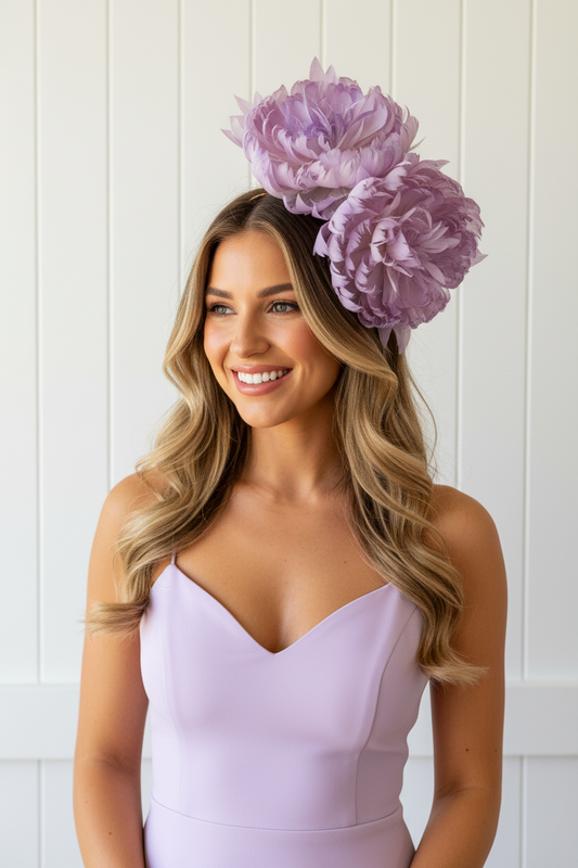 "Nerida" Lilac Fascinator