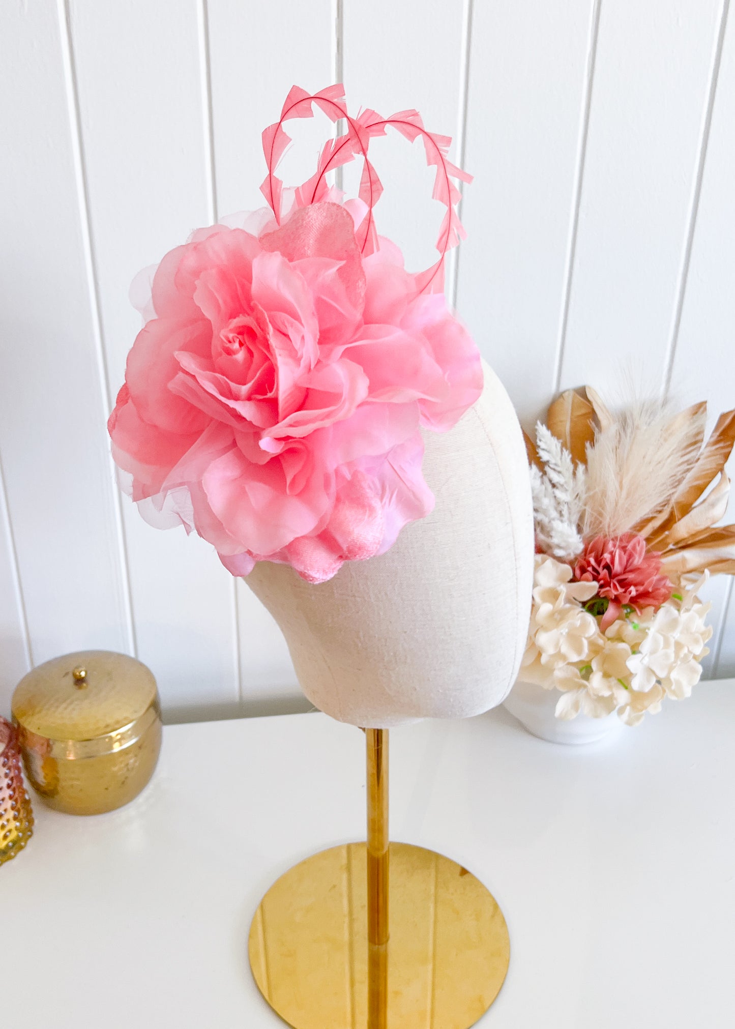"Mary-Ellen" - Pink Fascinator (Petite Collection)