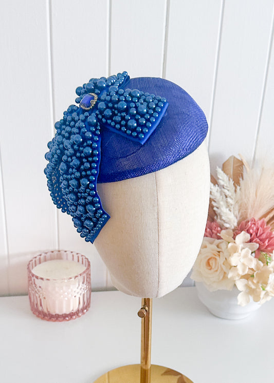 "Rebecca"  Blue Cocktail Fascinator