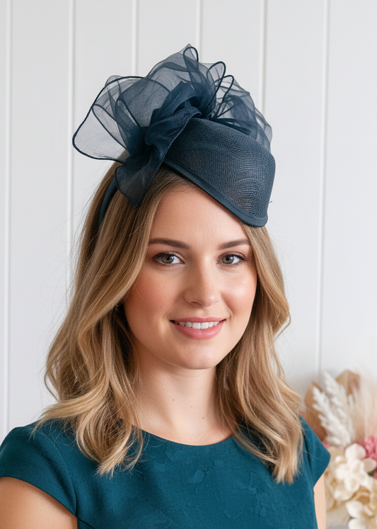 "Penny" Black & White Cocktail Fascinator