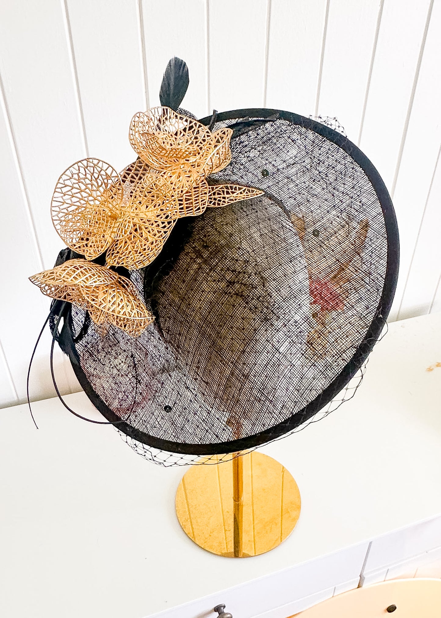 "Kimberly" Black & Gold Hat