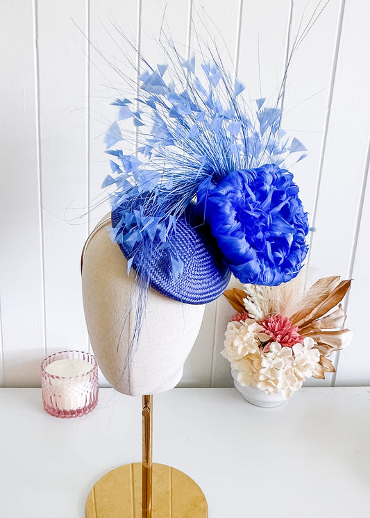 "Kylie" Blue Fascinator