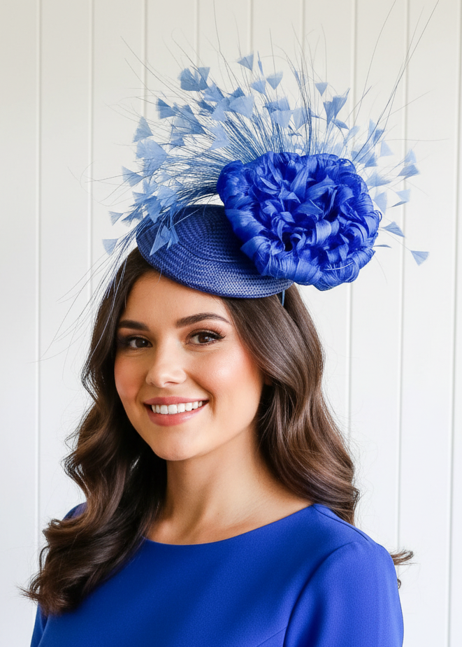 "Kylie" Blue Fascinator