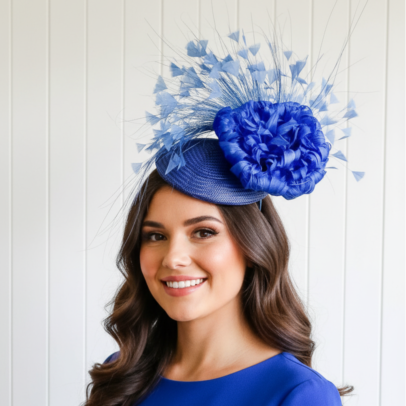 "Kylie" Blue Fascinator
