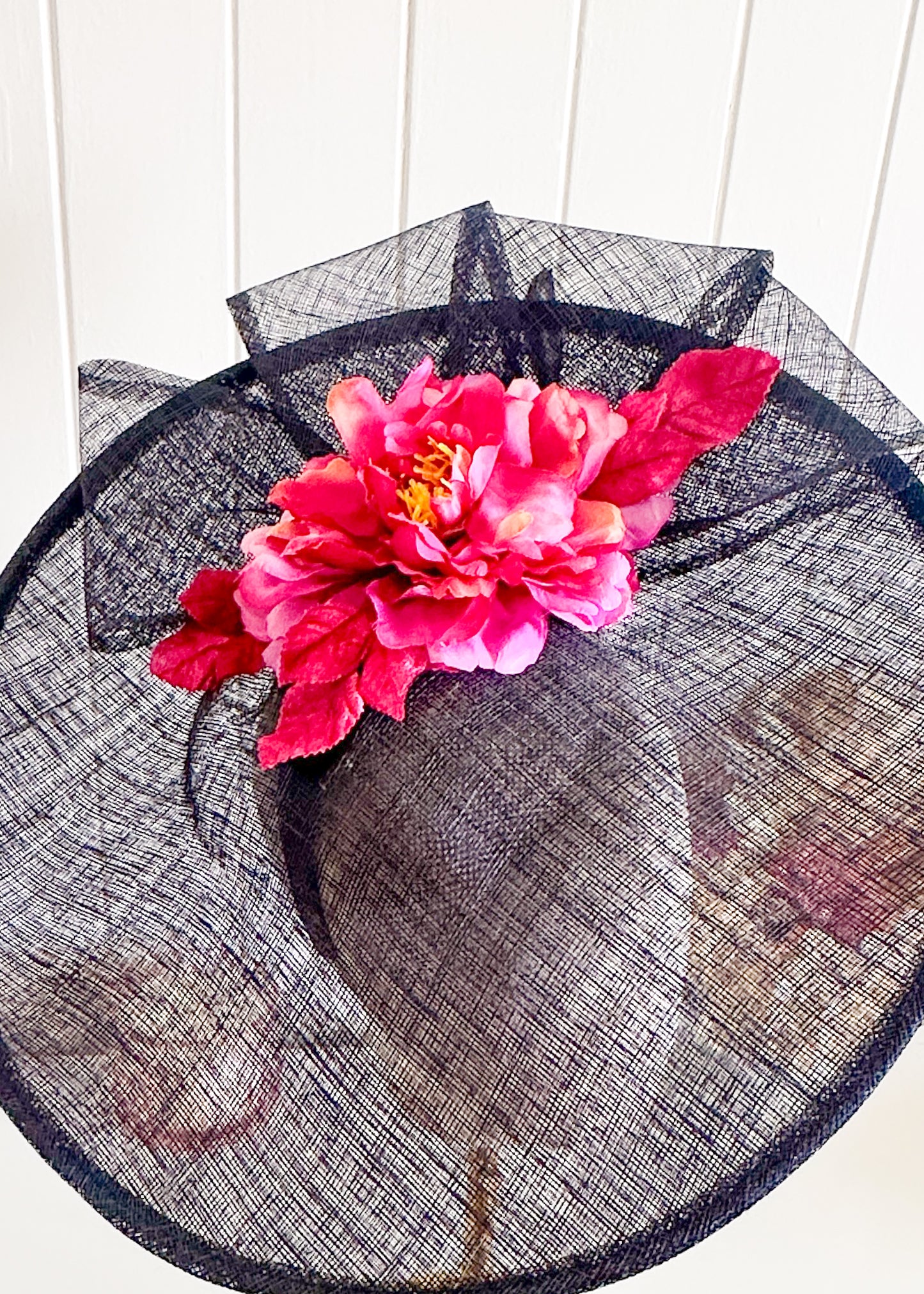 "Bridget" Black & Magenta Hat