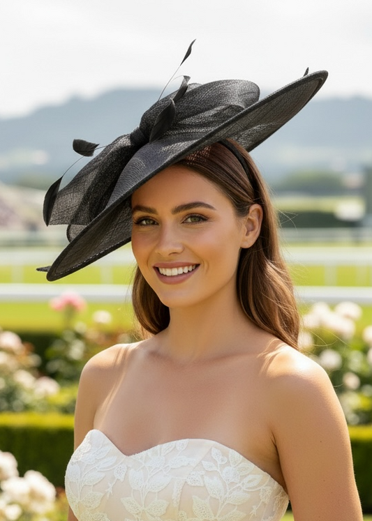 "Aubrey" Black Headpiece