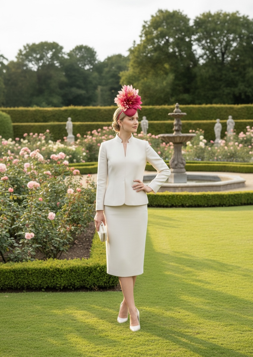 "Lily" Fuscia Pink Fascinator