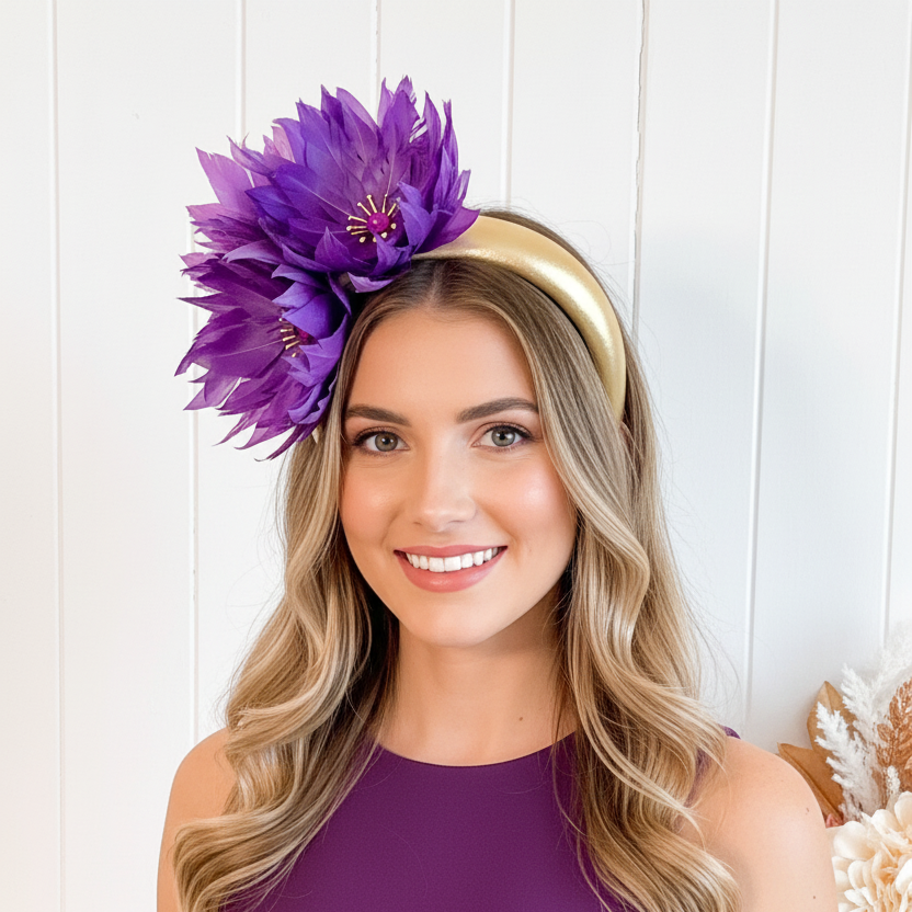 "Denise" Purple & Gold