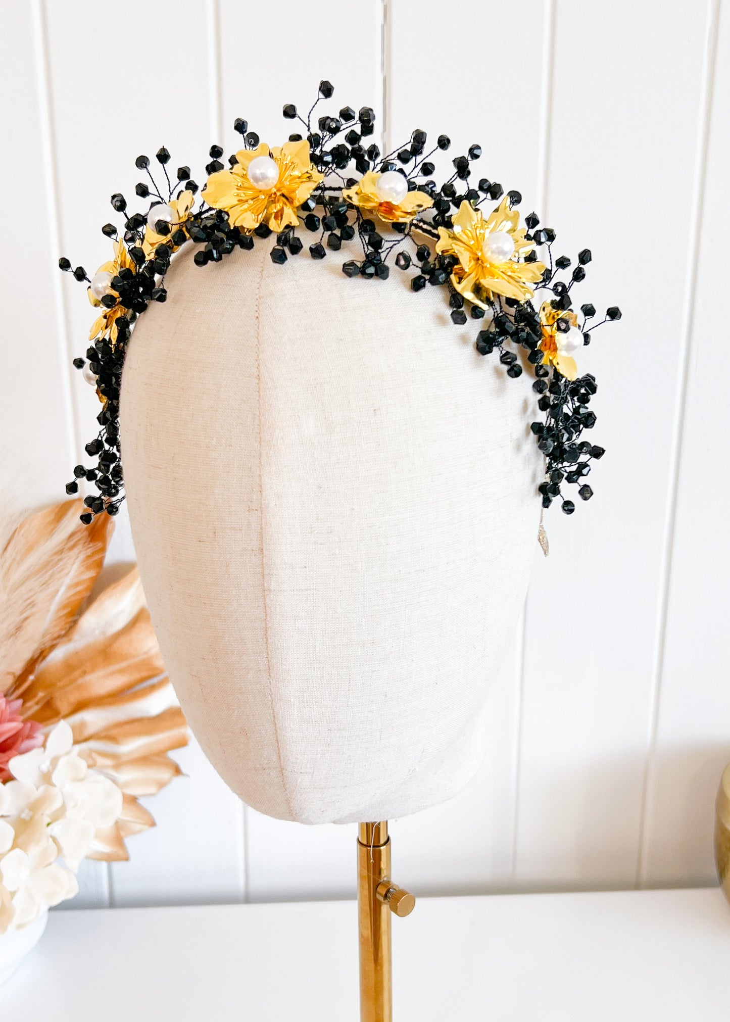 "Carinna" Black & Gold Crown