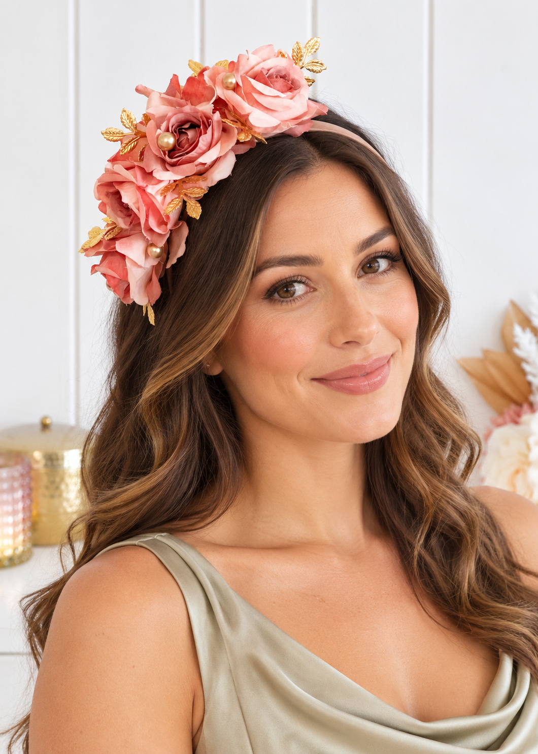 "Lucia" Crown - Dusty Pink
