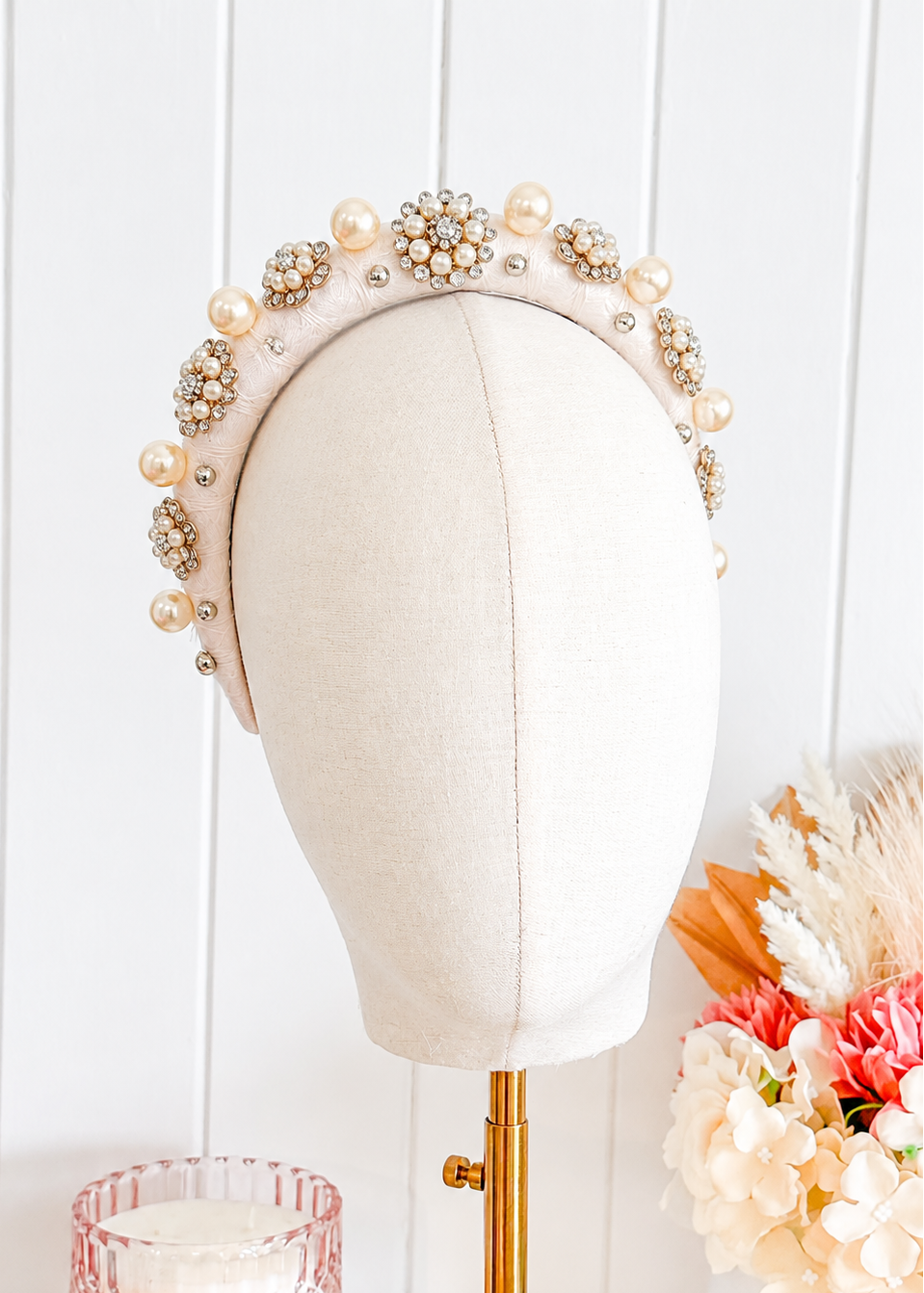 "Baroque" Cream White Headpand