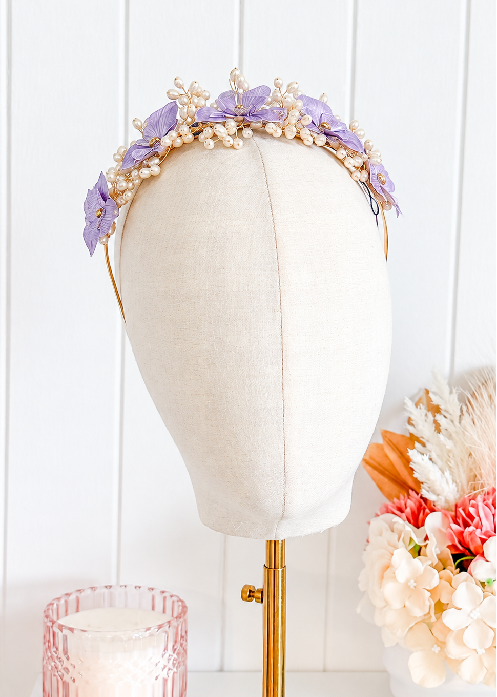 "Pearl & Lilac Crown"
