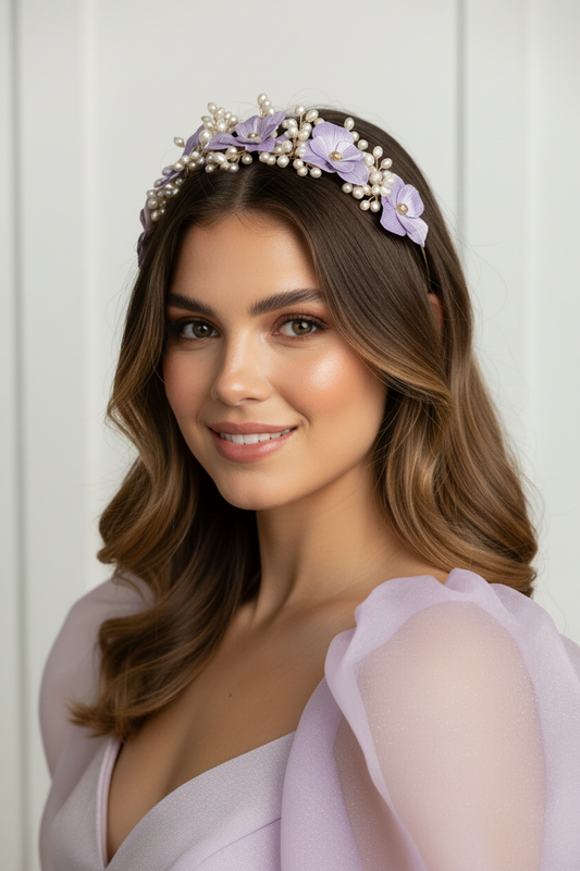 "Pearl & Lilac Crown"