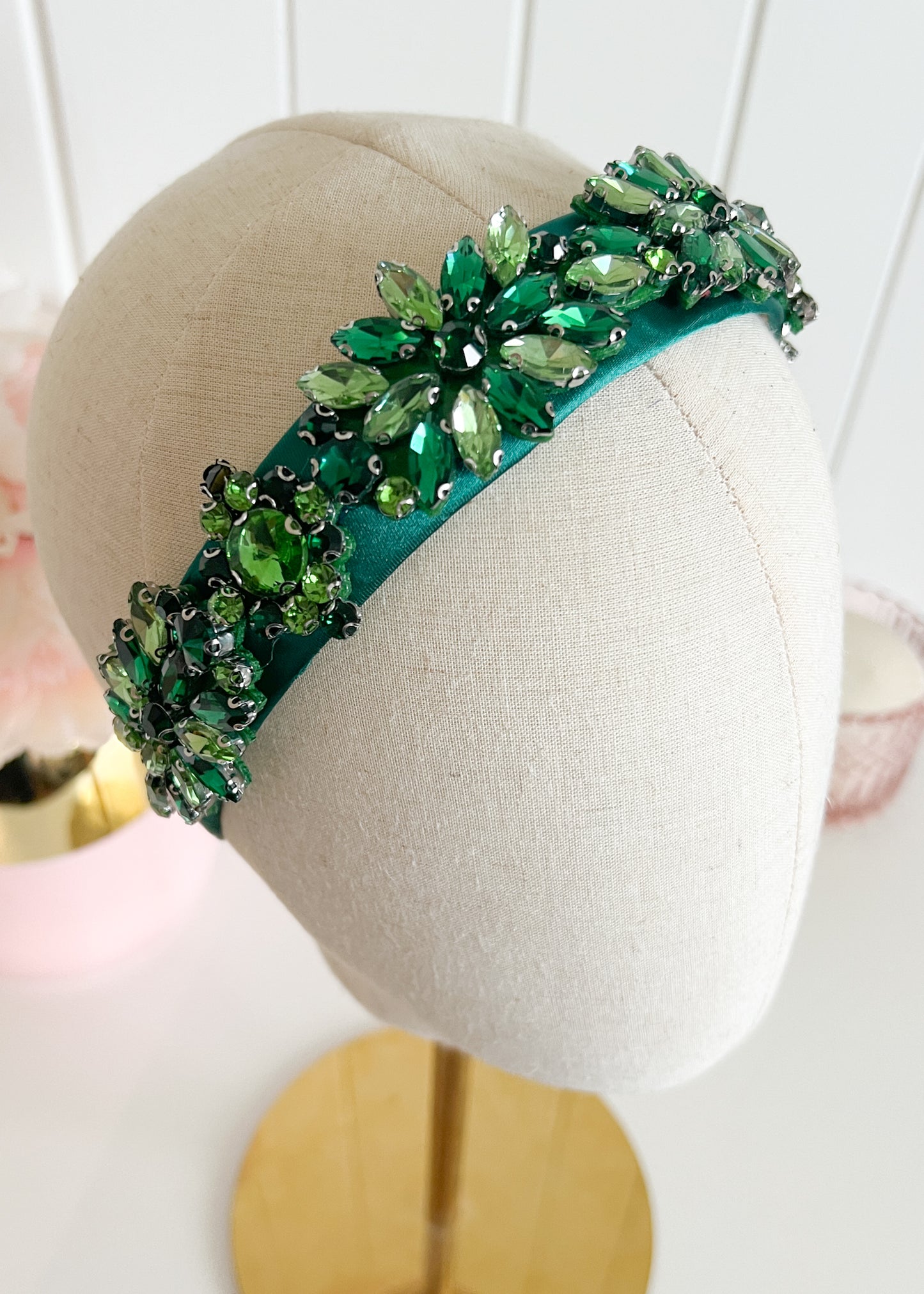 "Beatrice" Jewelled Headband - Emerald