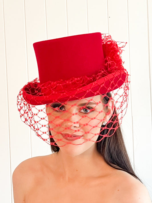 "Top Hat" Red