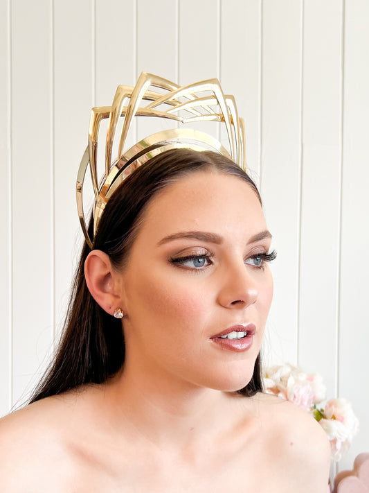 "Valencia" Metal Crown - Gold