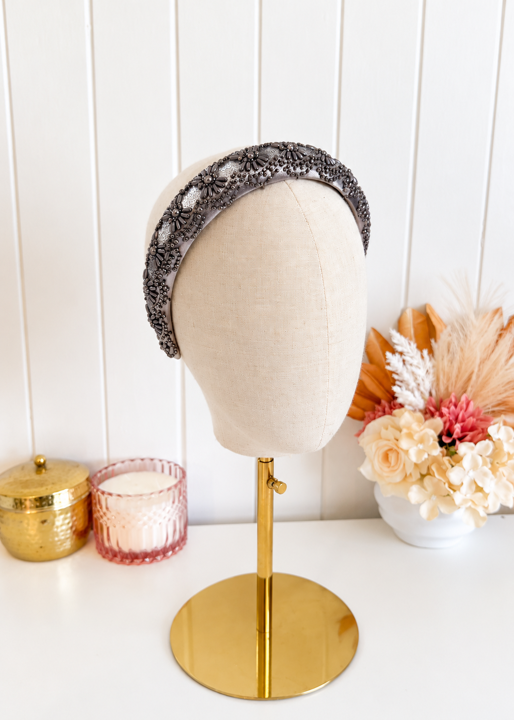 "Cameron" - Dark Grey Headband
