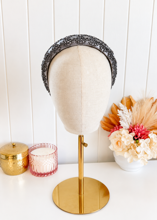 "Cameron" - Dark Grey Headband