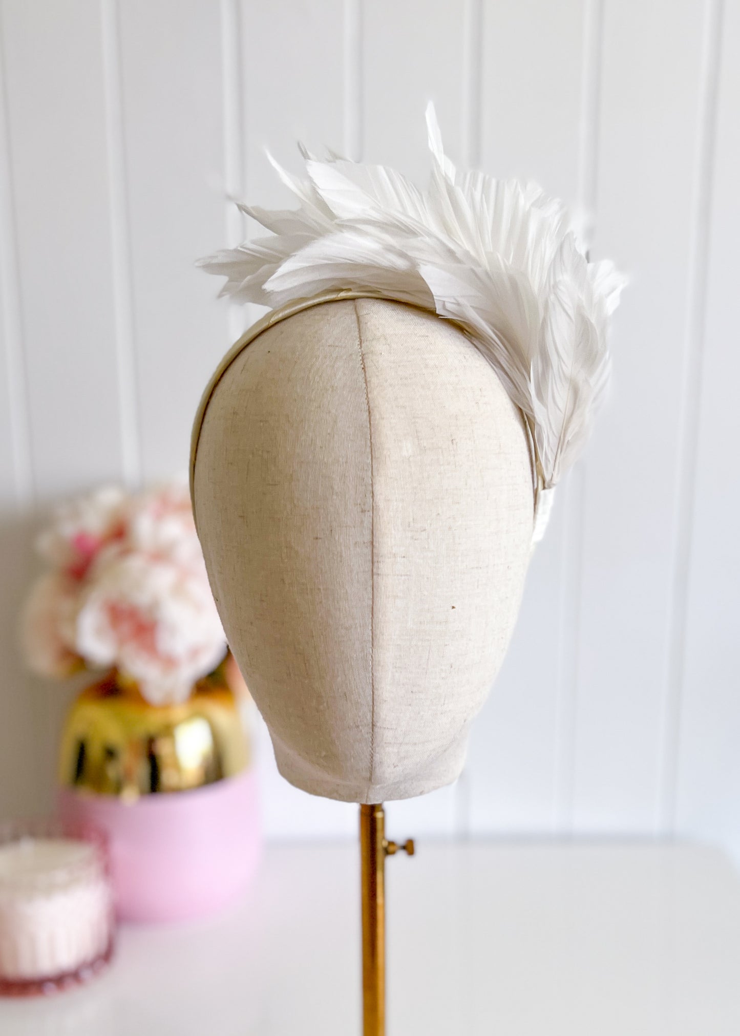 "Cherie" Feather Headband - Choose Colour