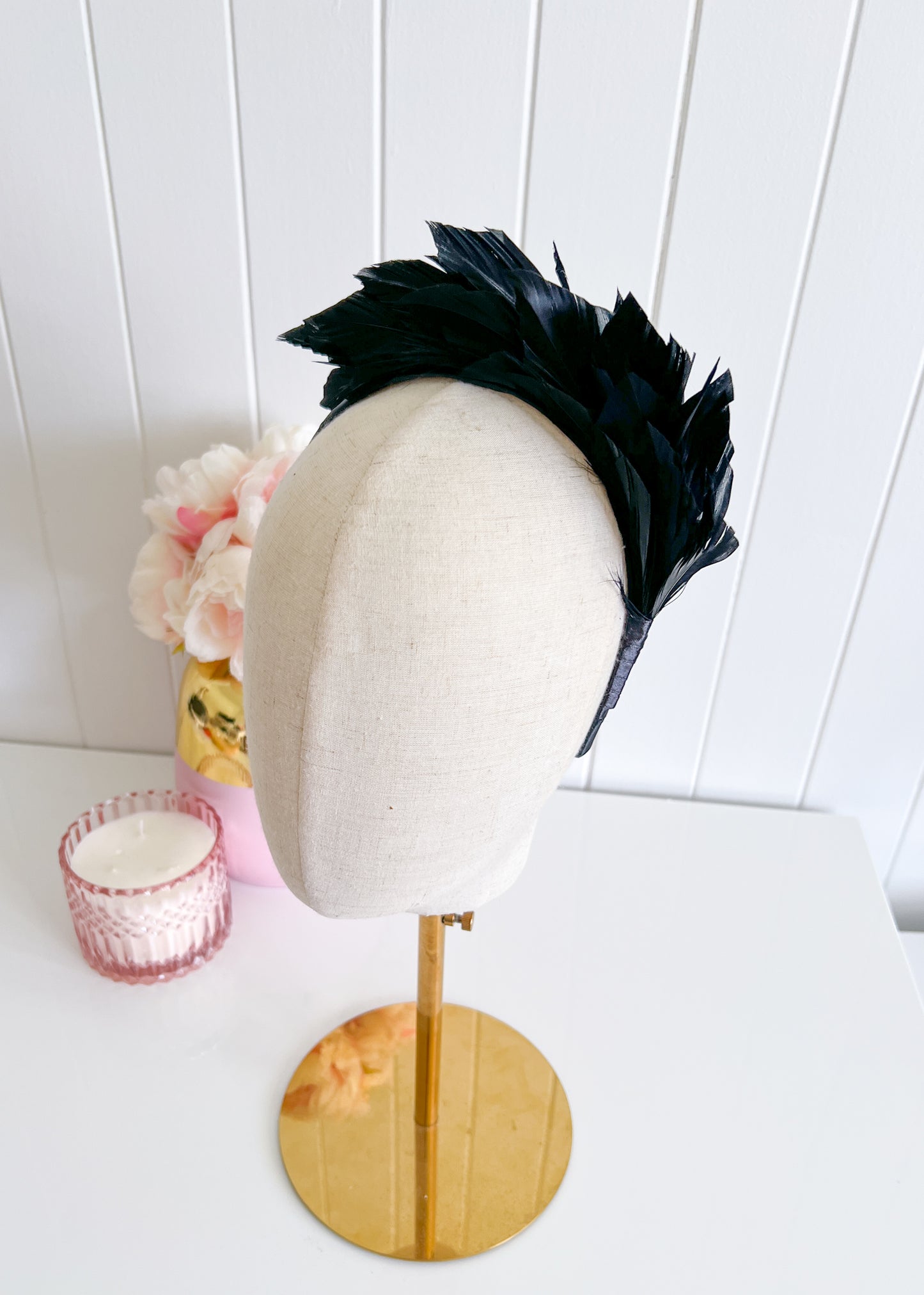 "Cherie" Feather Headband - Choose Colour